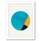 Turquoise And Gold Moon by Digital Keke Frame  - Americanflat